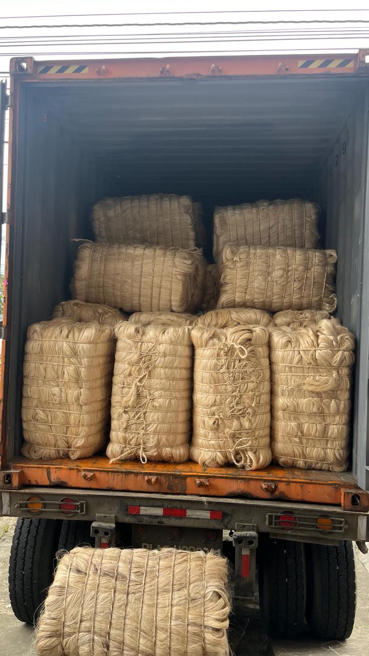 abaca fiber in a truck